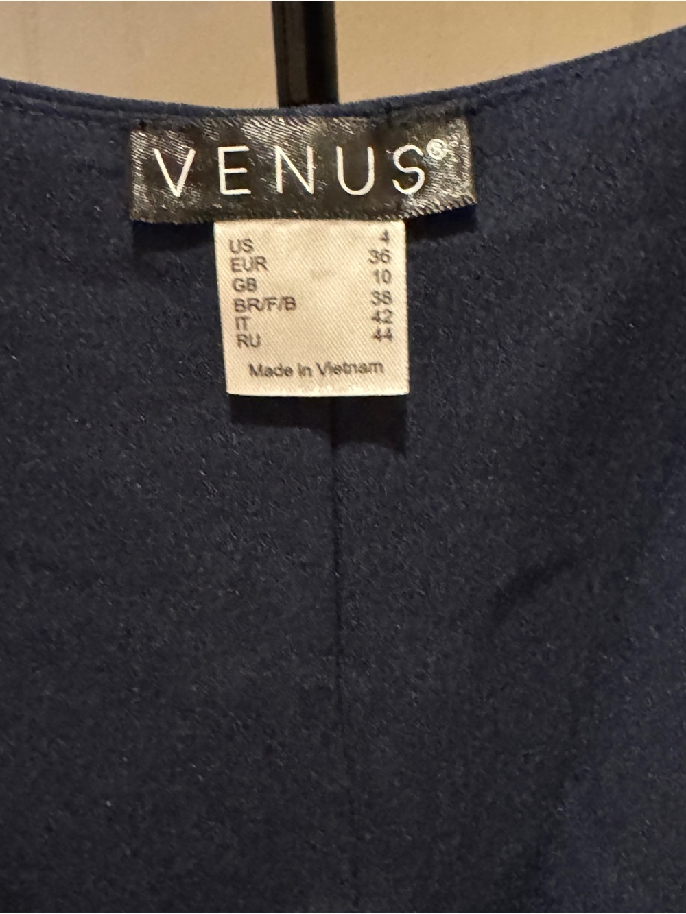 Venus NWT Navy 2 Piece Suit Set Wide Leg Pants Chic Elegant Outfit | Size 4 - Picture 9 of 16